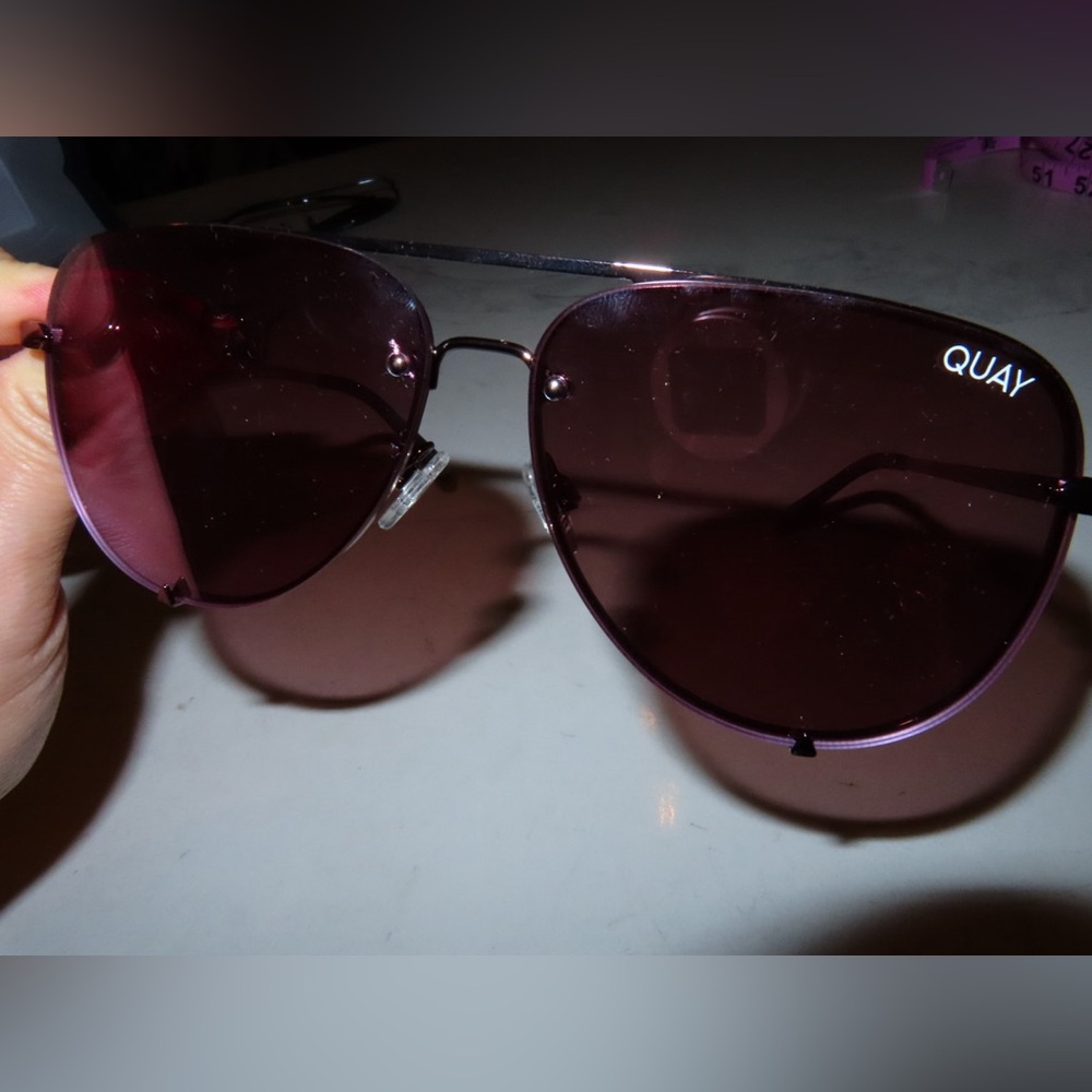 Quay Australia Purple Sunglasses - High Key Rimless